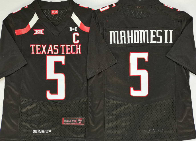 North Carolina Tar Heels Black #5 MAHOMES II Jersey