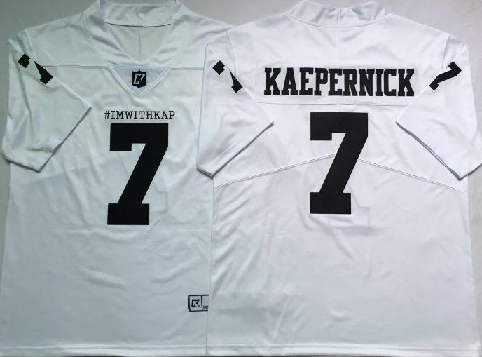 IMWITHKAP White #7 KAEPERNICK Jersey