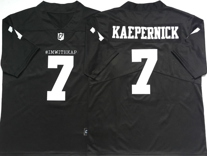 IMWITHKAP Black #7 KAEPERNICK Jersey