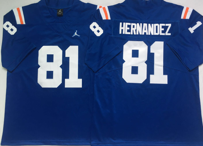 Florida Gators Blue 81# HERNANDEZ Jersey