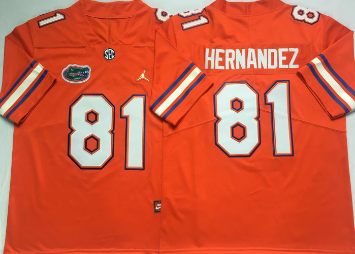 Florida Gators Orange #81 HERNANDEZ Jersey