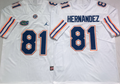 Florida Gators White #81 HERNANDEZ Jersey