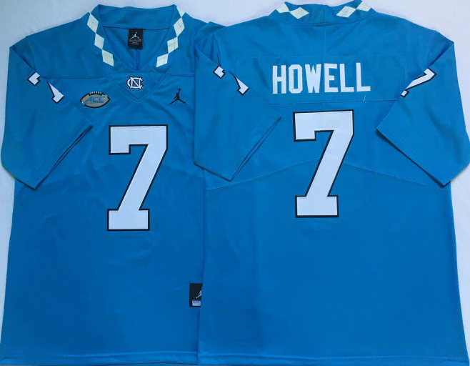 North Carolina Tar Heels Blue #7 HOWELL Jersey