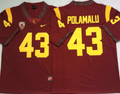 USC Trojans Red #43 POLAMALU Jersey
