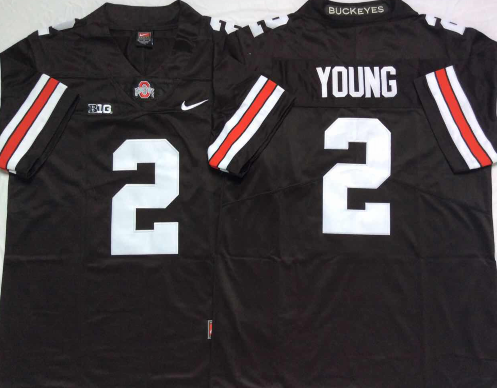Ohio State Buckeyes Black #2 YOUNG Jersey
