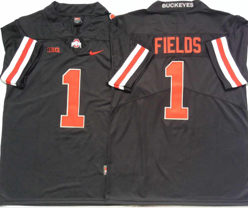 Ohio State Buckeyes Black-Red #1 FIELDS Jersey