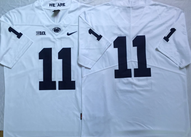 Penn State Nittany Lions White #11 Jersey