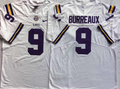 LSU Tigers White #9 BURREAUX Jersey
