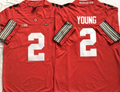 Ohio State Buckeyes Red #2 YOUNG Jersey