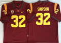 USC Trojans Red #32 SIMPSON Jersey