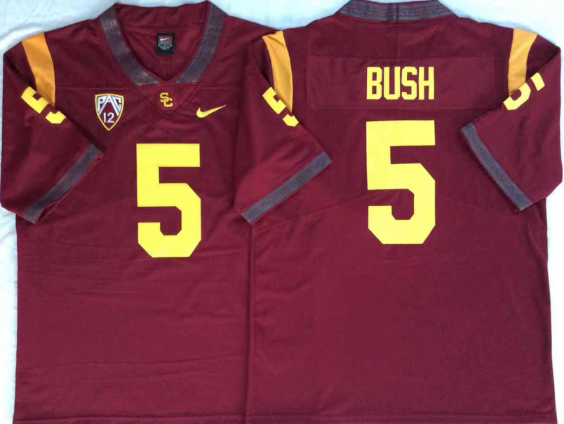 USC Trojans Red #5 BUSH Jersey