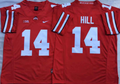 Ohio State Buckeyes Red #14 HILL Jersey