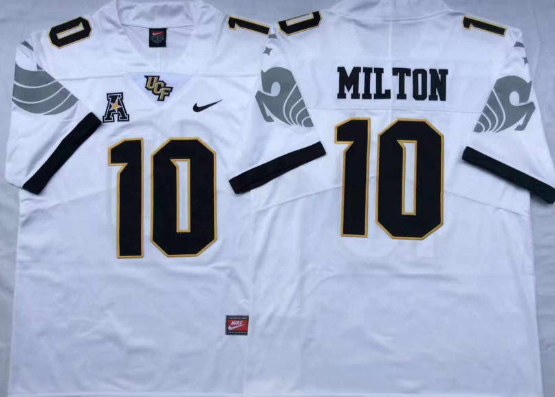 UCF KNIGHTS White #10 MILTON Jersey