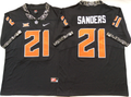 Oklahoma State Cowboys Black #21 SANDERS Jersey
