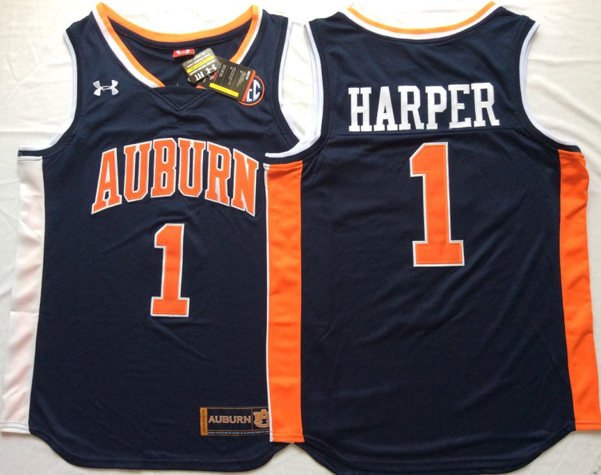 Auburn Tigers Blue #1 HARPER Jersey