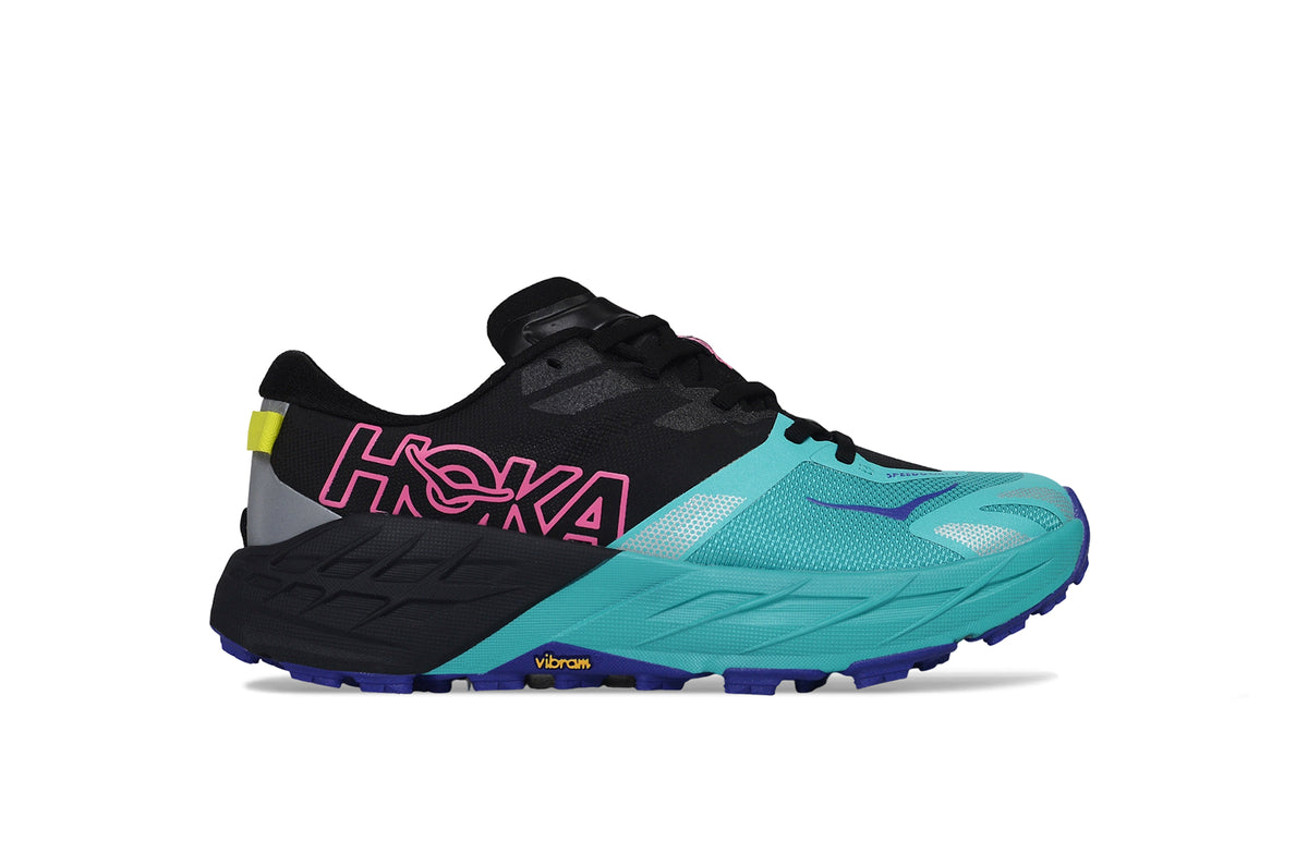 HOKA Speedgoat 7 Black/Electric Aqua