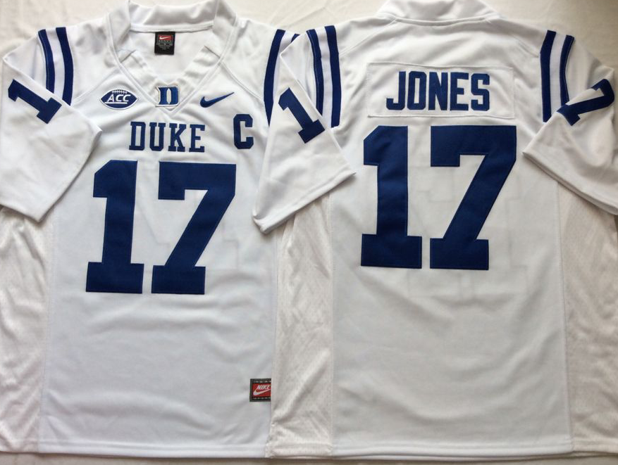 Duke Blue Devils White #17 JONES Jersey