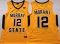 Murray State Racers Yellow #12 MORANT Jersey