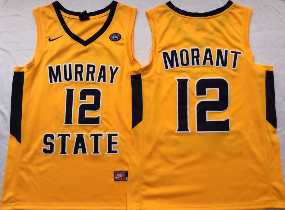 Murray State Racers Yellow #12 MORANT Jersey