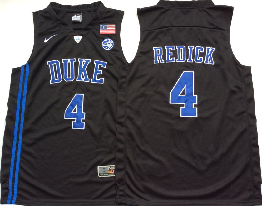 Duke Blue Devils Black #4 REDICK Jersey