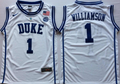 Duke Blue Devils White #1 WILLIAMSON Jersey