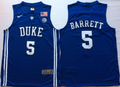 Duke Blue Devils Blue #5 BARRETT Jersey