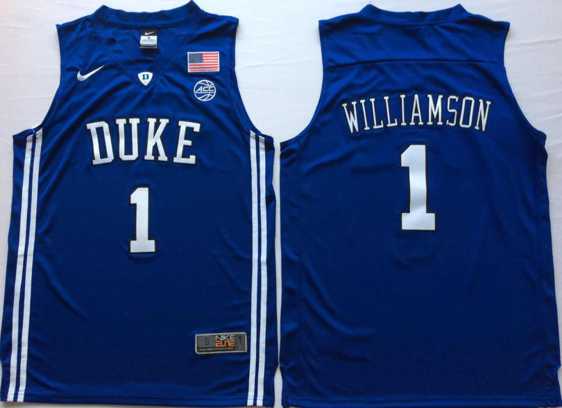 Duke Blue Devils Blue #1 WILLIAMSON Jersey