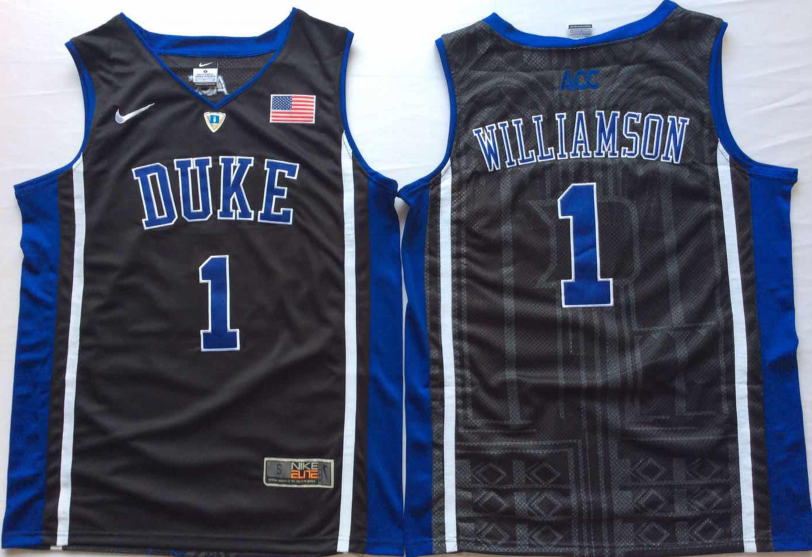 Duke Blue Devils Black #1 WILLIAMSON Jersey