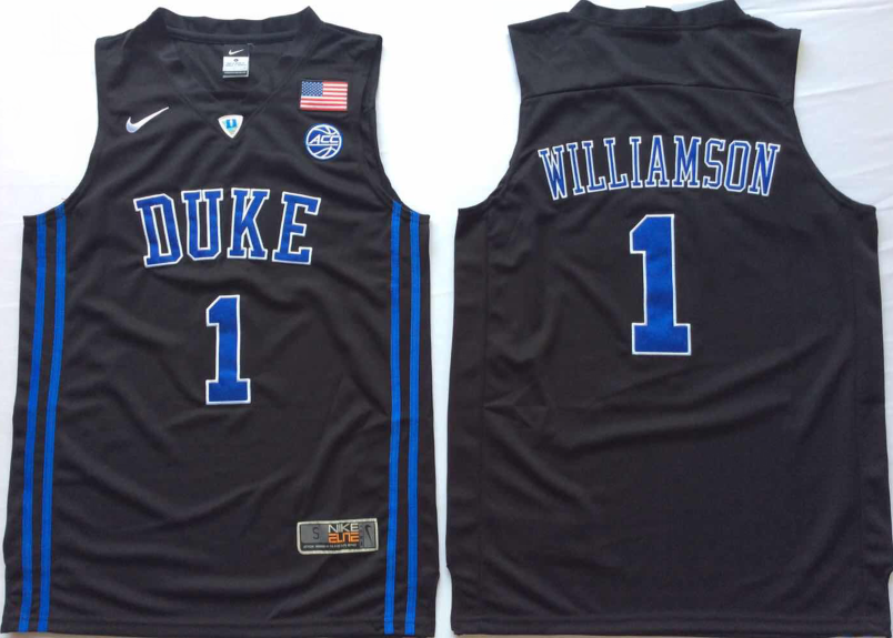 Duke Blue Devils Black #1 WILLIAMSON Jersey