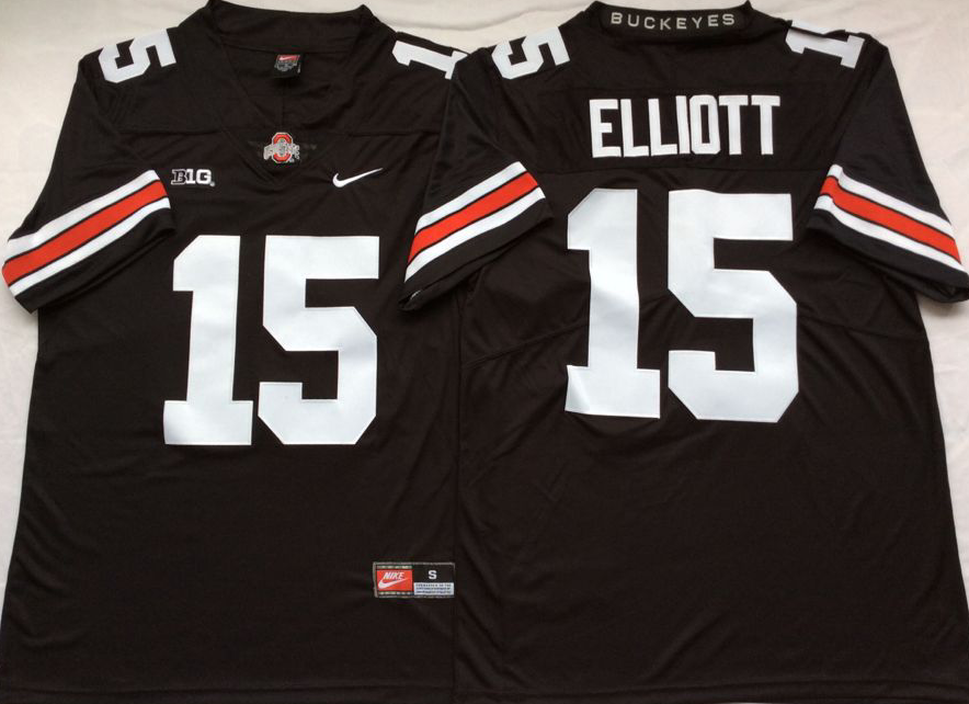 Ohio State Buckeyes Black #15 ELLIOTT Jersey