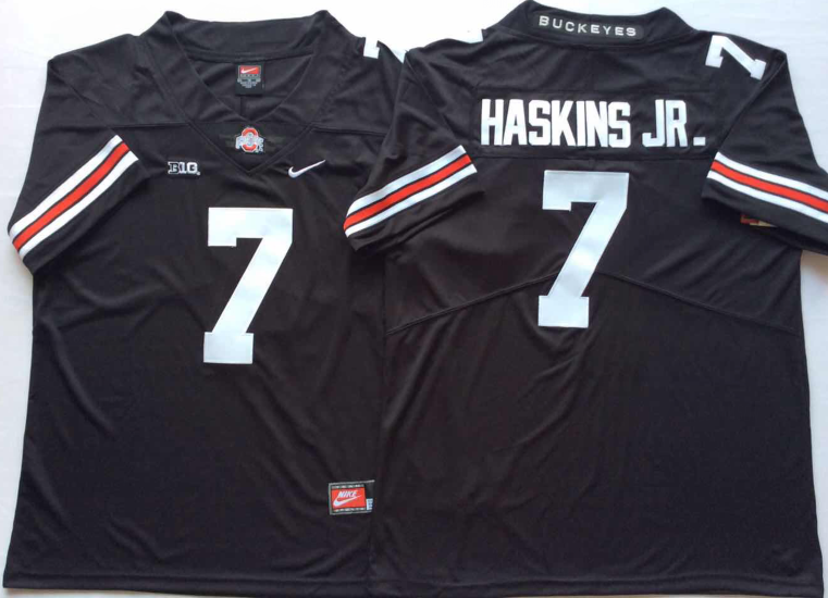 Ohio State Buckeyes Black #7 HASKINS JR. Jersey