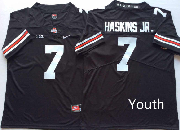 Ohio State Buckeyes Black #7 HASKINS JR. Jersey