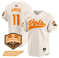 Men's Tennessee Volunteers #11 Billy Amick Cream 2024 Champions Vapor Limited
