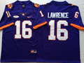 Clemson Tigers Purple #16 LAWRENCE Jersey