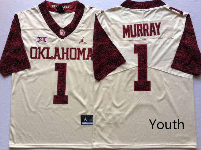 Oklahoma Sooners White Limited #1 MURRAY Jersey