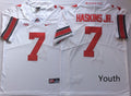Ohio State Buckeyes White #7 HASKINS JR. Jersey
