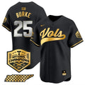 Men's Tennessee Volunteers #25 Blake Burke Black Gold 2024 Champions Vapor