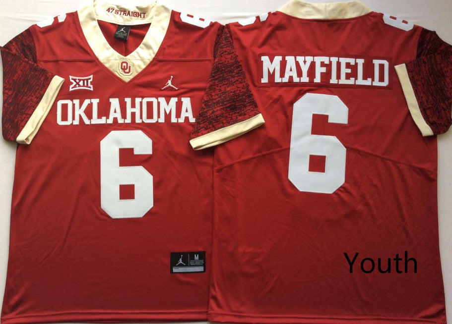 Oklahoma Sooners Red #6 MAYFIELD Jersey