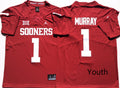 Oklahoma Sooners Red #1 MURRA Jersey