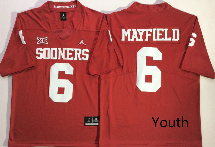 Oklahoma Sooners Red #6 MAYFIELD Jersey