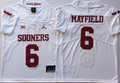 Oklahoma Sooners White 6 MAYFIELD Jersey