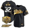 Men's Tennessee Volunteers #32 Drew Beam Black Gold 2024 Champions Vapor