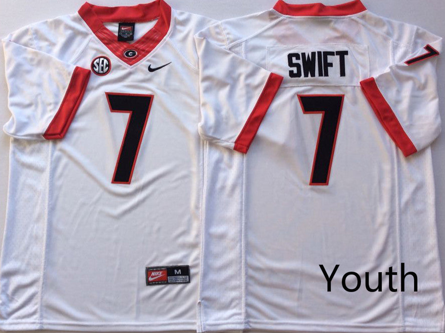 Georgia Bulldogs White #7 SWIFT Jersey