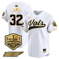 Men's Tennessee Volunteers #32 Drew Beam White Gold 2024 Champions Vapor