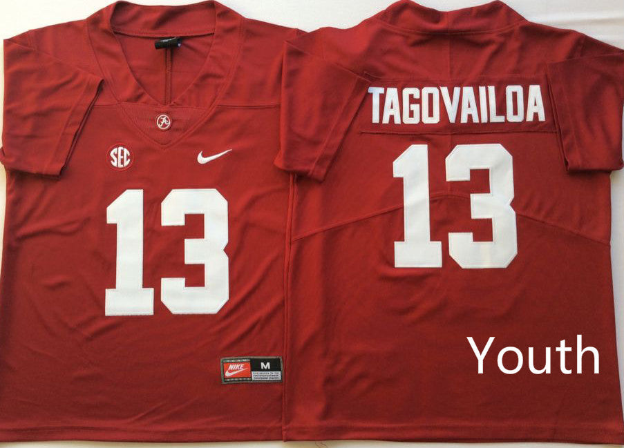 Alabama Crimson Tide Red #13 TAGOVAILOA Jersey