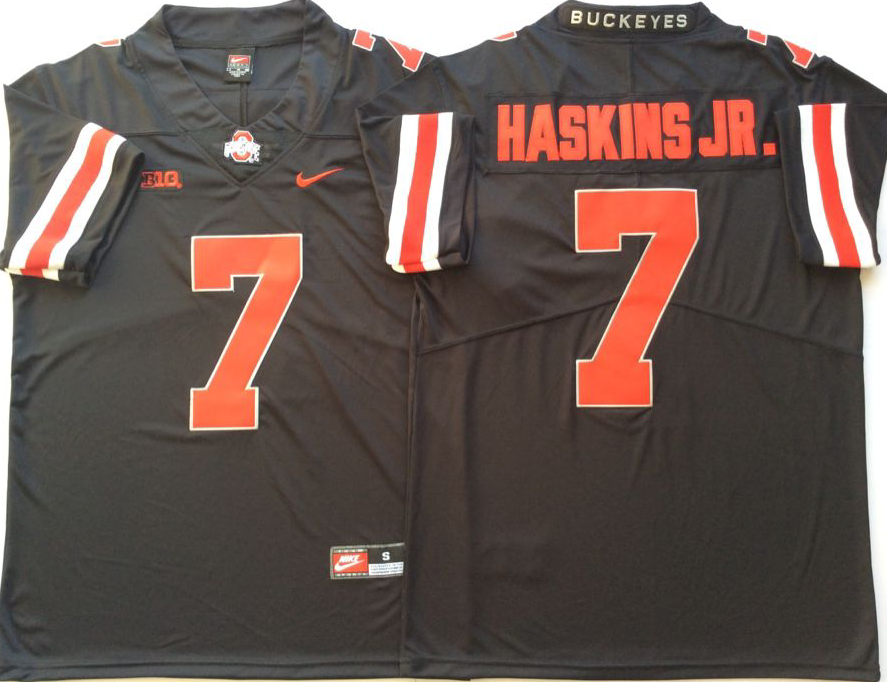 Ohio State Buckeyes Black #7 HASKINS JR. Jersey