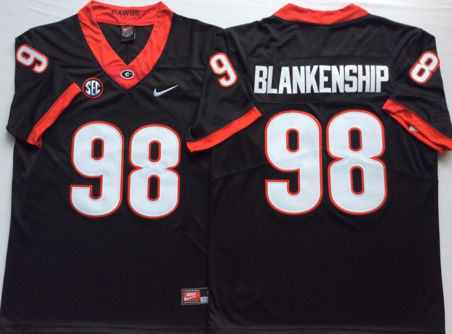 Georgia Bulldogs Black #98 BLANKENSHIP Jersey