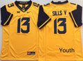 West Virginia Mountaineers Yellow #13 SILLS V Jersey