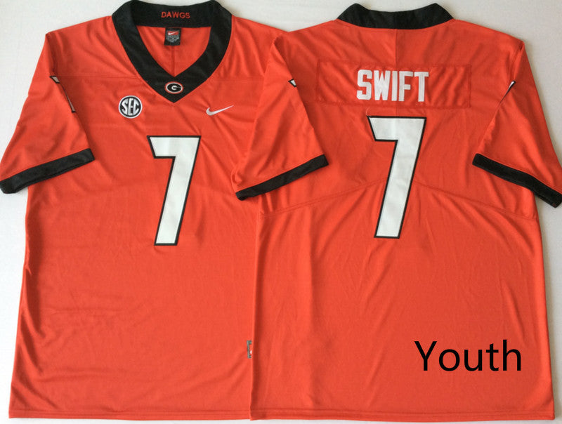 Georgia Bulldogs Red #7 SWIFT Jersey