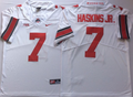 Ohio State Buckeyes White #7 HASKINS JR. Jersey
